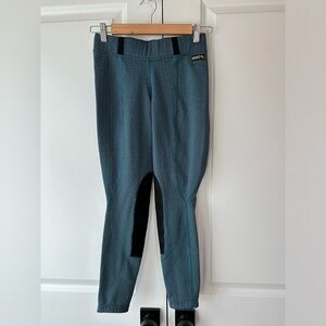 Kerrits Women’s Fleece Lite Chevron Equestrian Breeches Blue/Black (Size S)